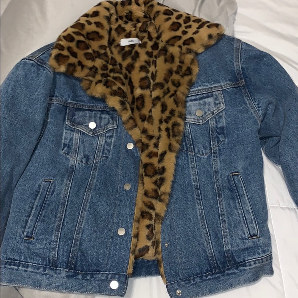 Cheetah Print Jean Jacket